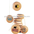 2015 Hotsale Natural Wooden Happy Kids Toys, Novo Design Wooden Yo-Yo, Brinquedos promocionais de madeira populares